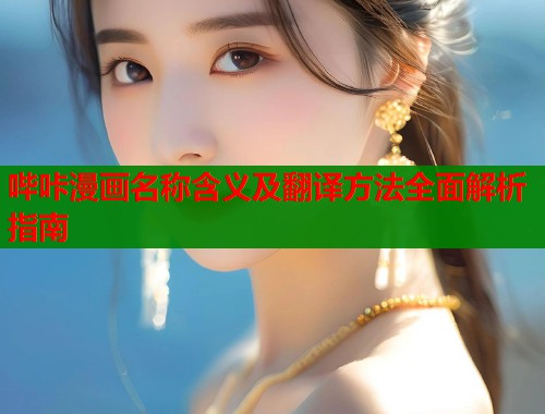 哔咔漫画名称含义及翻译方法全面解析指南